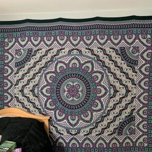 URBAN OUTFITTERS Turquoise & Purple Tapestry